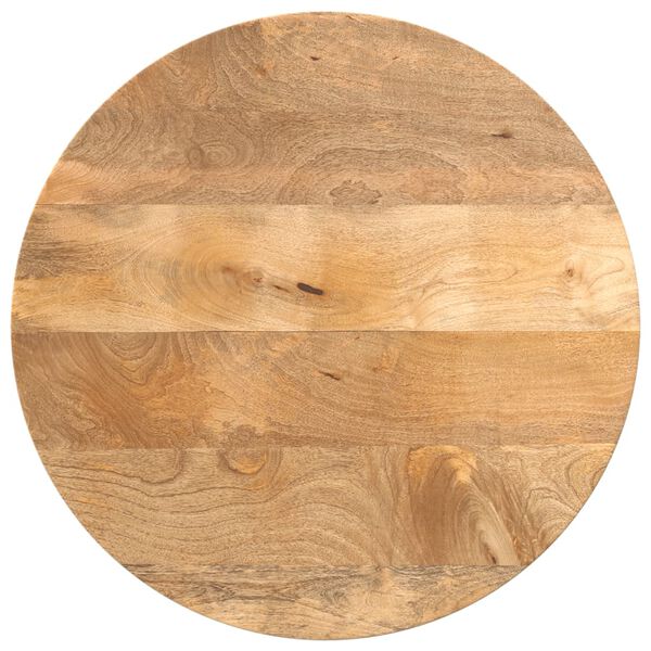 vidaXL Tafelblad rond &Oslash; 60x3,8 cm massief ruw mangohout
