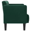vidaXL Loveseat bank donkergroen 111 cm fluweel