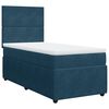 vidaXL Boxspring met matras fluweel blauw 90x200 cm