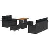 vidaXL Tuinbankenset 8 st Zwart poly rattan
