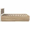 vidaXL Bedframe met hoofdeinde Sonoma Eiken 150 x 200 cm Bewerkt hout