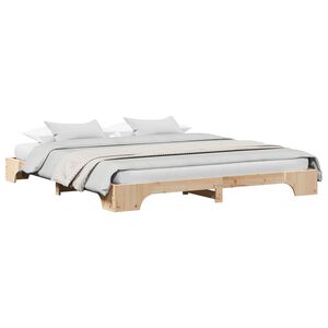 vidaXL Bedframe Naturel 180 x 200 cm Massief grenenhout
