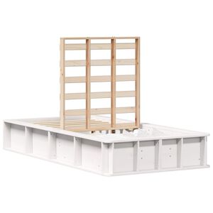 vidaXL Bedframe Wit 90 x 200 cm Massief grenenhout