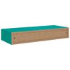 viaXL Wandschap met lade 60x23,5x10 cm MDF blauw