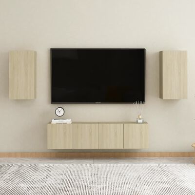 vidaXL Tv-meubel 30,5x30x60 cm spaanplaat sonoma eikenkleurig