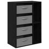 vidaXL Dressoir Zwart eiken 60 x 33,5 x 84 cm