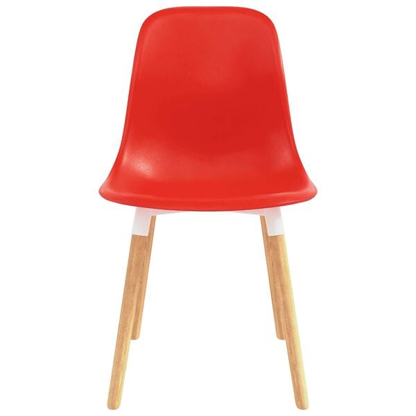 vidaXL Eettafelstoelen 6 pcs Rood 47 x 50,5 x 83 cm
