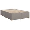 vidaXL Boxspring met matras stof taupe 140x200 cm