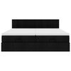 vidaXL Ottoman bed met matrassen 180x200cm stof zwart