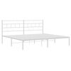 vidaXL Bedframe met hoofdbord metaal wit 193x203 cm