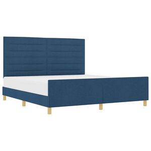 vidaXL Bedframe met hoofdeinde Blauw 180 x 200 cm Stof