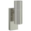 vidaXL Buiten Wandlamp Zilver 7 x 10 x 22 cm RVS en Glas