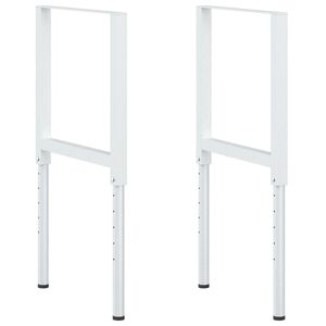 vidaXL Werkbankframes verstelbaar 2 st 55x(69-95,5) cm metaal grijs