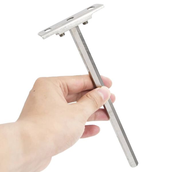 vidaXL Zwevende plankdragers 12st onzichtbaar &Oslash;12x200 mm koolstofstaal