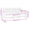 vidaXL Driezitsbank 180 cm kunstleer cappuccinokleurig
