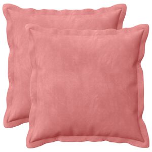 vidaXL Kussensloop 2 pcs HOUTEN Roze 30 x 30 cm Fluweel