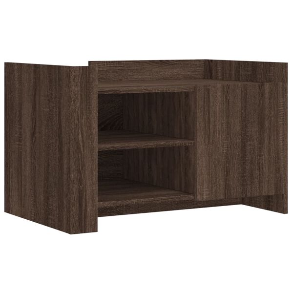vidaXL Salontafel 80x50x50 cm bewerkt hout bruin eikenkleur