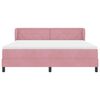 vidaXL Boxspringbed met matras Roze 180 x 200 cm Fluweel