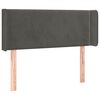 vidaXL Hoofdbord met randen 93x16x78/88 cm fluweel donkergrijs