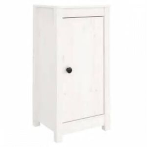 vidaXL Dressoir 39x35x80 cm massief grenenhout wit