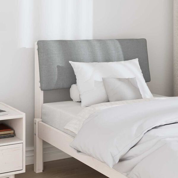 vidaXL Gestoffeerd hoofdbord Lichtgrijs 80 cm Massief grenenhout