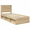vidaXL Bedframe met hoofdeinde Sonoma 100 x 200 cm Massief grenenhout