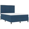 vidaXL Boxspringbed met matras met hoofdeinde Blauw 160 x 200 cm Stof