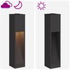 vidaXL Zonne LED Padverlichting 2 pcs Zwart Koudgewalst staal