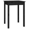 vidaXL Eettafel 55x55x75 cm massief grenenhout zwart