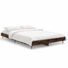 vidaXL Bedframe zonder matras hout gerookt eikenkleurig 120x190 cm