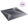 vidaXL 48 st Wandpanelen ster 12 m&sup2; 50x50 cm XPS grijs