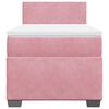 vidaXL Boxspring met matras fluweel roze 80x200 cm