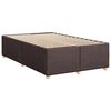 vidaXL Boxspring met matras stof donkerbruin 120x190 cm