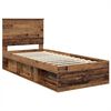 vidaXL Bedframe met hoofdeinde Oudhout 90 x 190 cm Massief grenenhout