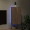 vidaXL Tv-wandmeubel met LED-verlichting 30,5x35x70 cm sonoma eiken