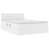 vidaXL Opslag bed met matras met opslag Puur Wit 140 x 200 cm Nep Leer