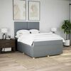 vidaXL Boxspring met matras stof lichtgrijs 140x200 cm
