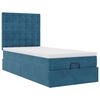 vidaXL Ottoman bed met matrassen en LED's 80x200cm fluweel donkerblauw