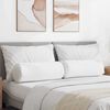 vidaXL Bolster Kussens 2 stuks Wit Ø 25 x 70 cm Stof