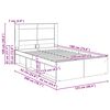 vidaXL Bedframe met lade Gerookt eiken 120 x 190 cm Massief grenenhout