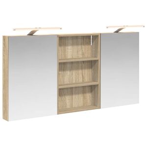 vidaXL Badkamerkastenset 3 pcs 120 x 10,5 x 60,5 cm Bewerkt hout