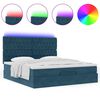 vidaXL Ottoman bed met matrassen en LED's 180x200cm fluweel