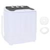 vidaXL Mini Wasmachine met Twin Tub 3,6 kg Zwart en Wit