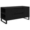 vidaXL Salontafel Zwart Eiken 102 x 44,5 x 50 cm Bewerkt hout