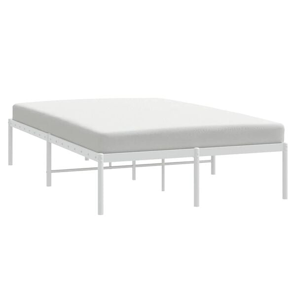 vidaXL Bedframe metaal wit 120x200 cm
