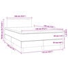 vidaXL Boxspring met matras stof lichtgrijs 120x190 cm