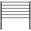 vidaXL Hoofdbord metaal zwart 75 cm