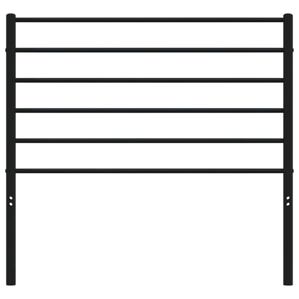 vidaXL Hoofdbord metaal zwart 75 cm
