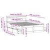 vidaXL Bedframe zonder matras met hoofdbord hout wasbruin 140x190 cm