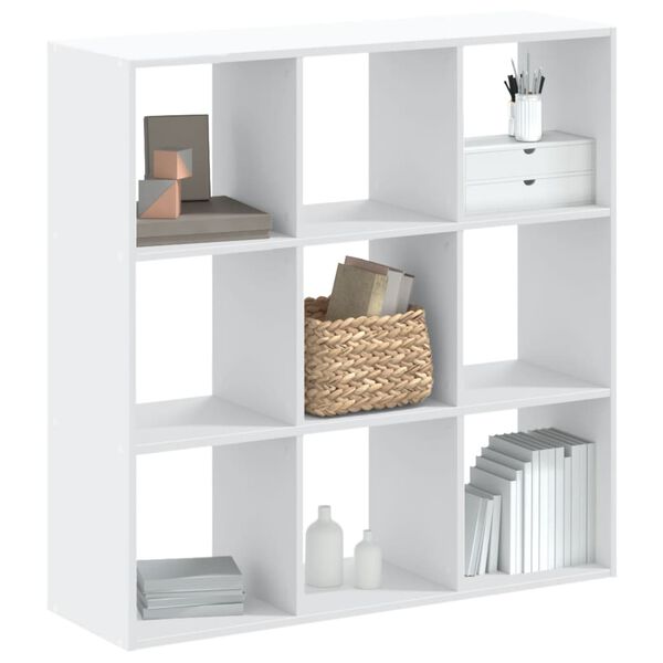 vidaXL Boekenkast 102x32x102 cm bewerkt hout wit